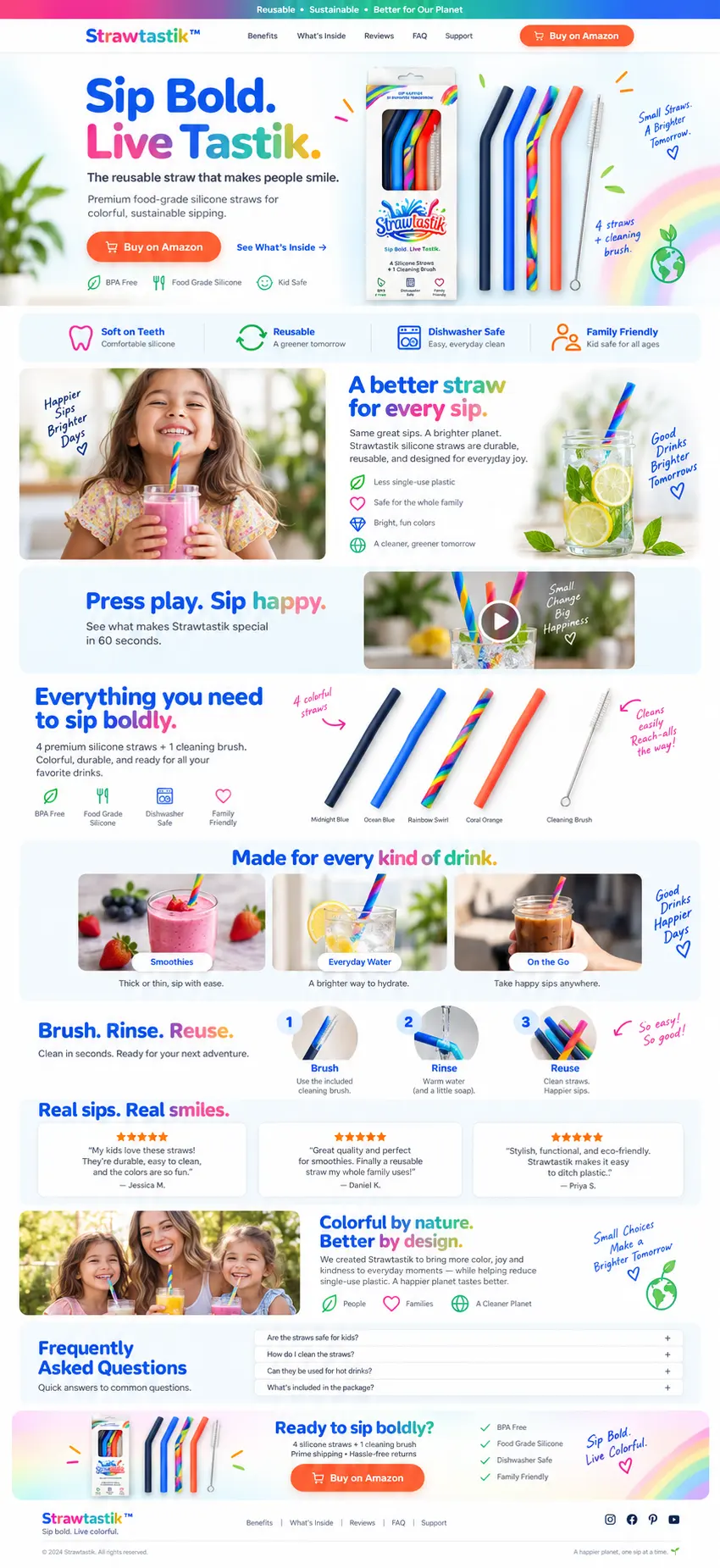Strawtastik: page design